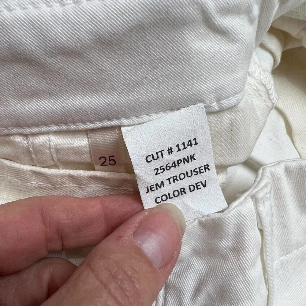 L'Agence Womens White Jeans 25 Suspenders Straight High Rise - Picture 8 of 12